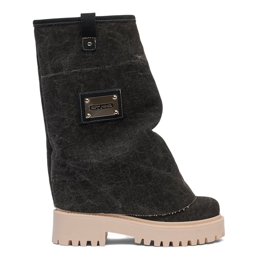 CHUNKY – Denim Boots Black
