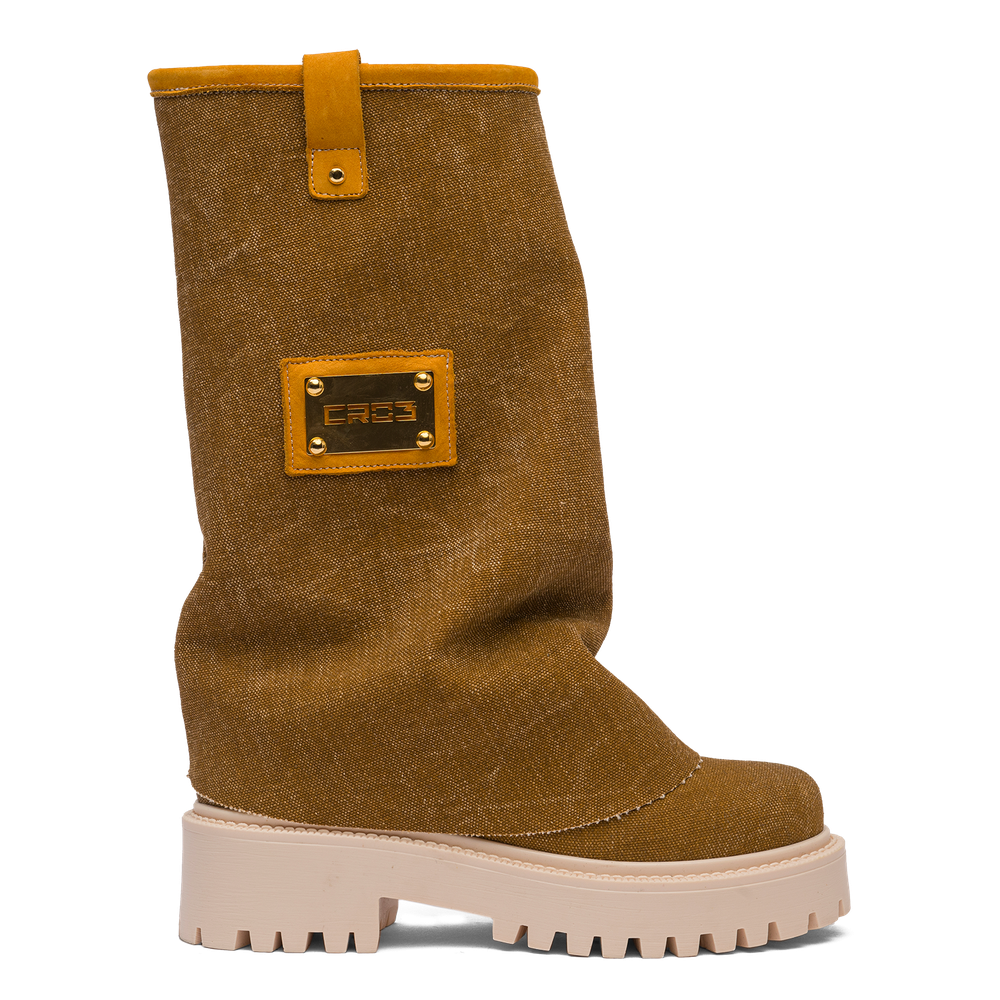 CHUNKY – Denim Boots Brown
